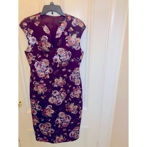 Size 10 connected apparel purple floral dress never worn